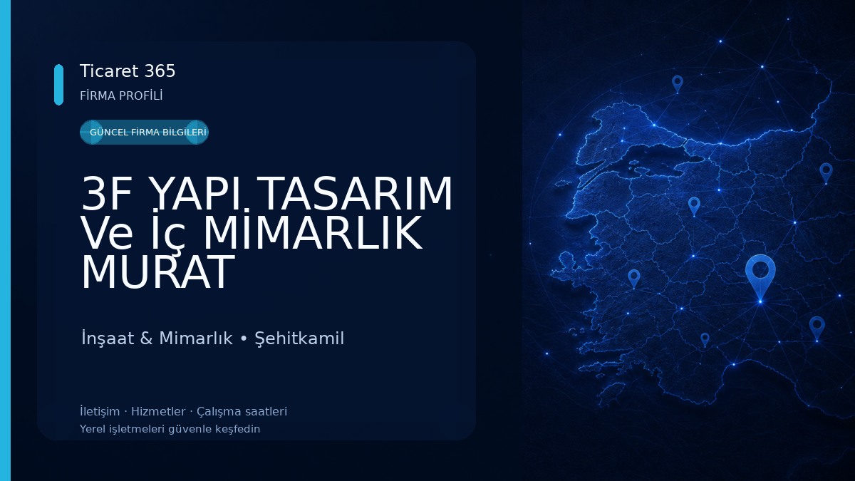 3F YAPI TASARIM Ve İç MİMARLIK MURAT ÖZASLAN İnşaat & Mimarlık
