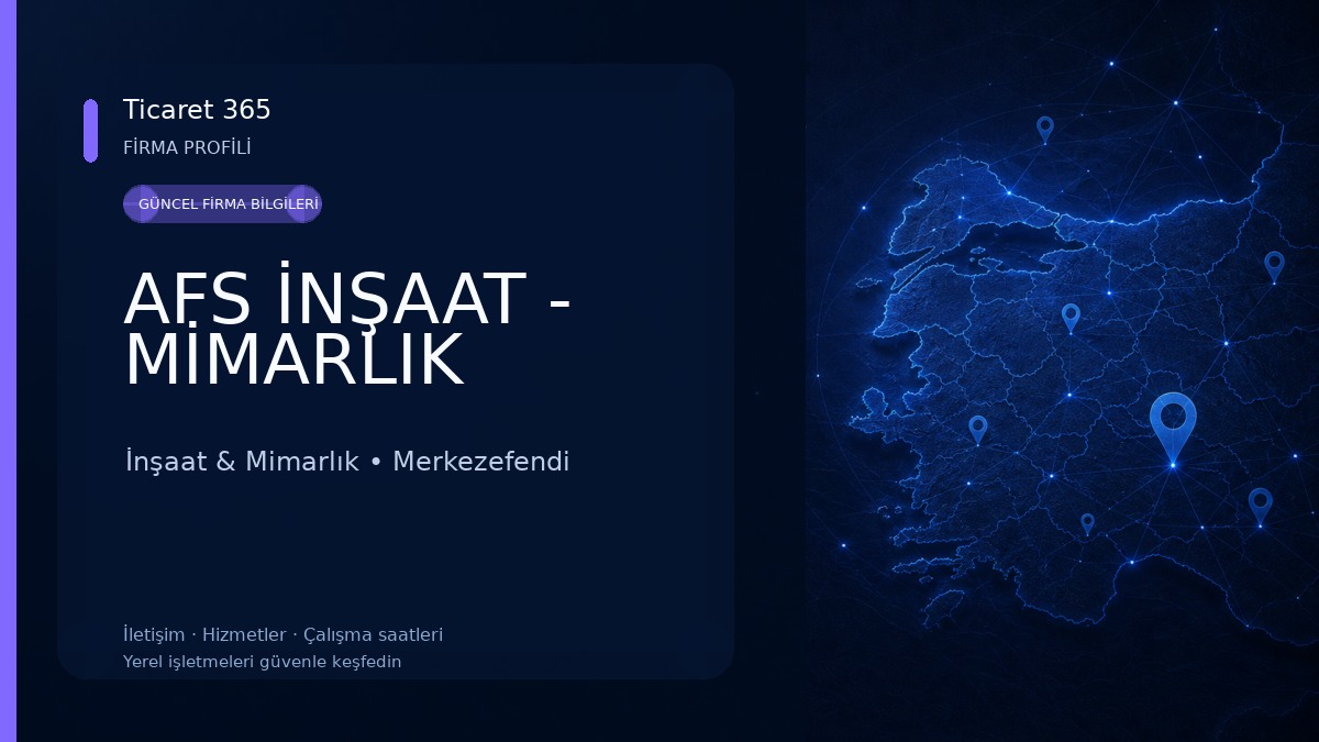 AFS İNŞAAT - MİMARLIK İnşaat & Mimarlık