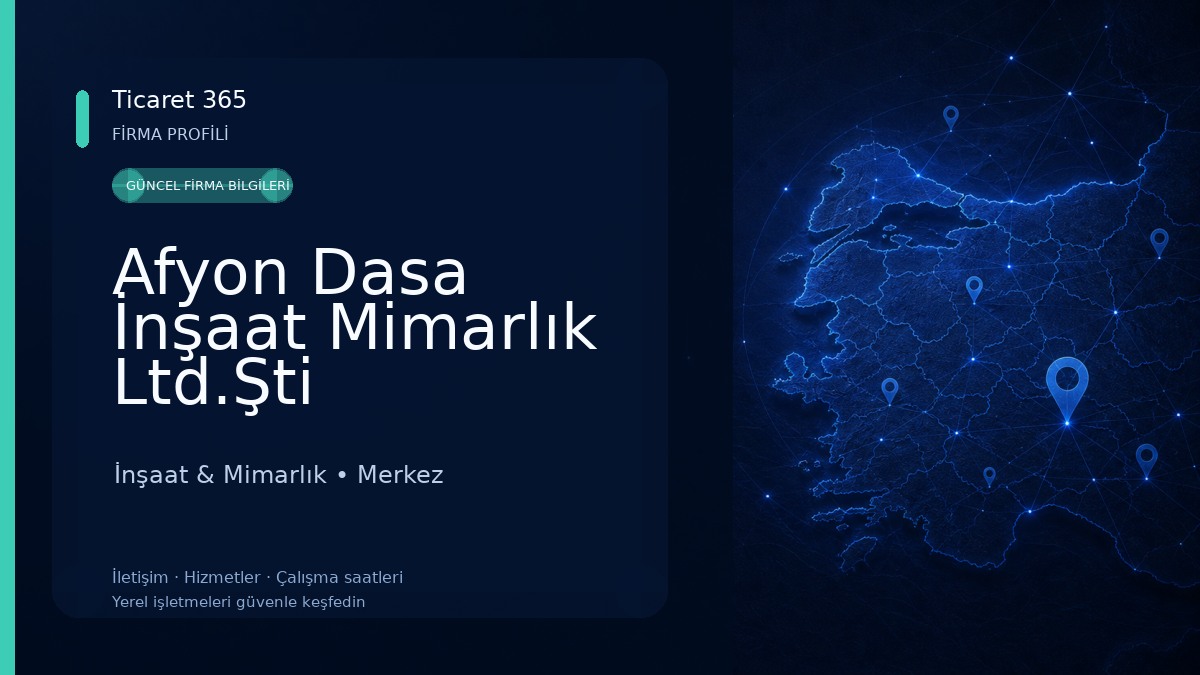 Afyon Dasa İnşaat Mimarlık Ltd.Şti İnşaat & Mimarlık