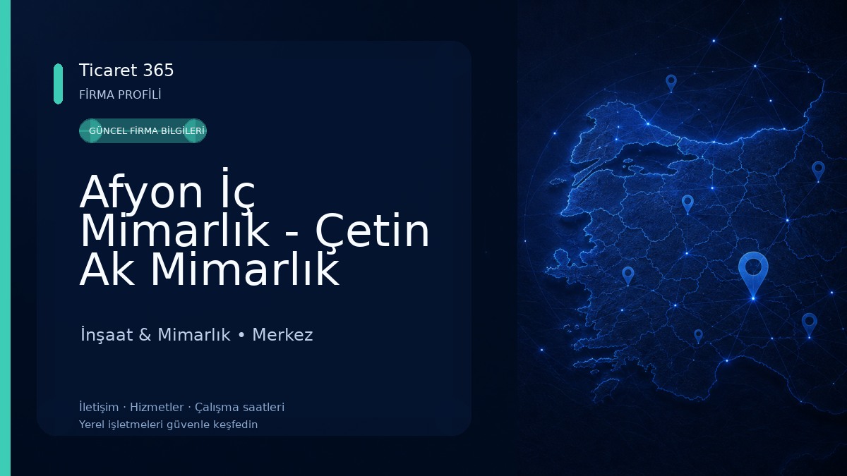 Afyon İç Mimarlık - Çetin Ak Mimarlık Ofisi İnşaat & Mimarlık
