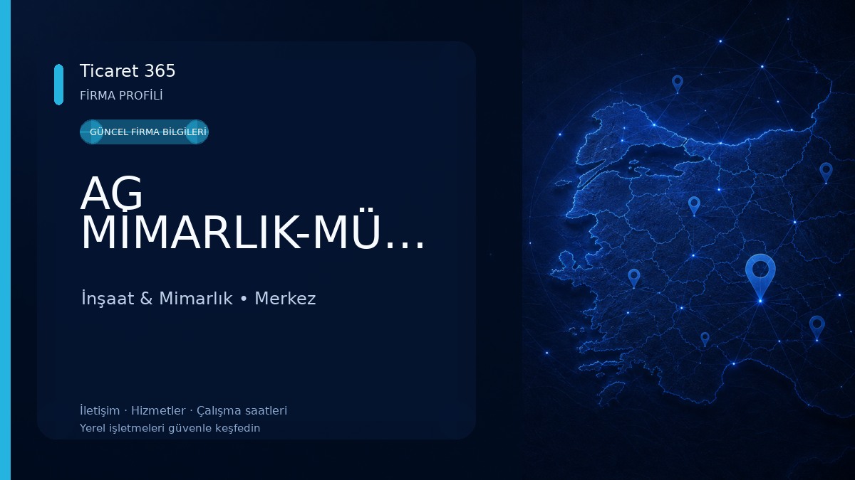 AG MİMARLIK-MÜHENDİSLİK-İNŞAAT-TAAHÜT İnşaat & Mimarlık