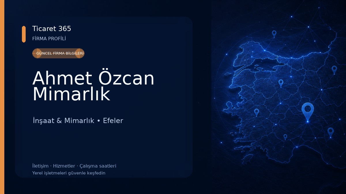 Ahmet Özcan Mimarlık İnşaat & Mimarlık