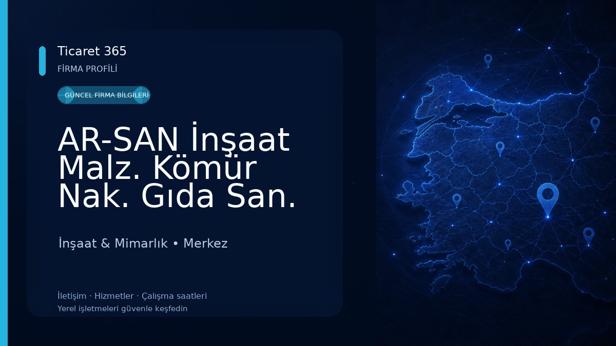 AR-SAN İnşaat Malz. Kömür Nak. Gıda San. ve Tic. Ltd.Şti. İnşaat & Mimarlık