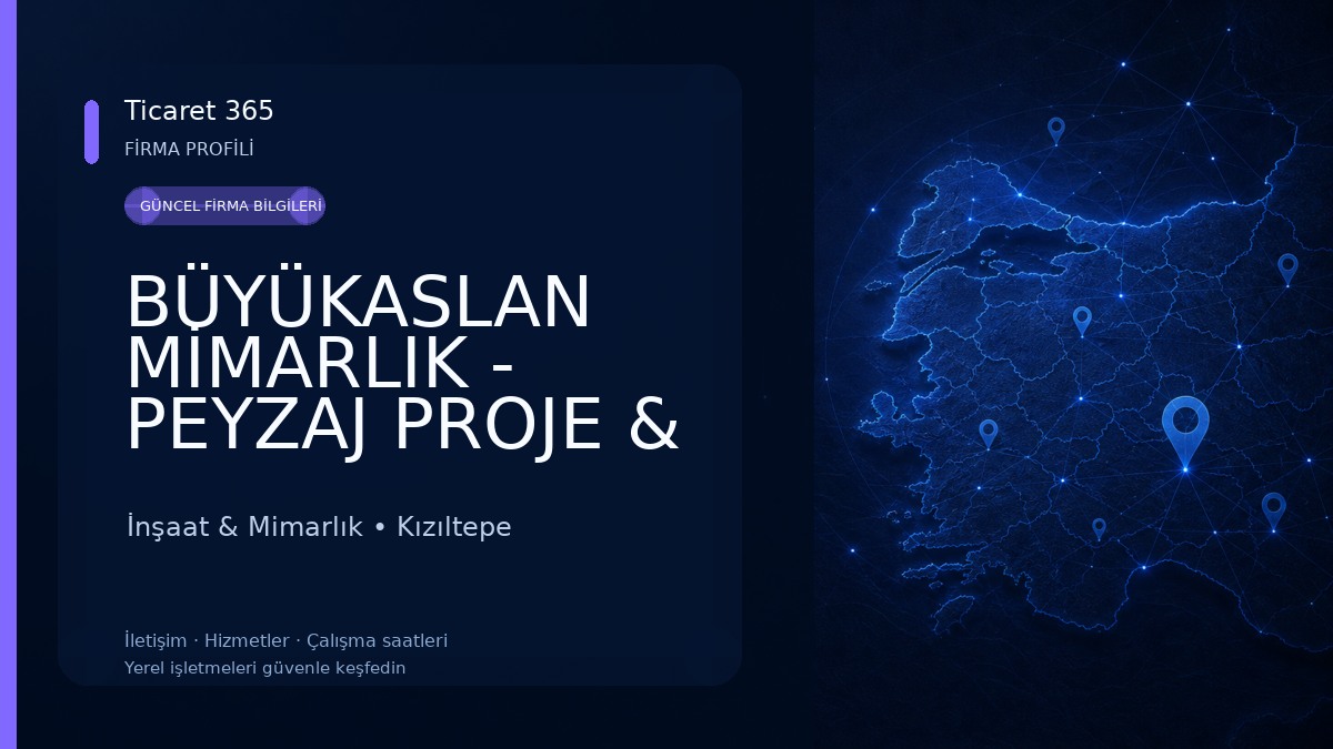 BÜYÜKASLAN MİMARLIK - PEYZAJ PROJE & UYGULAMA