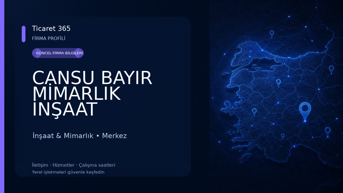 CANSU BAYIR MİMARLIK İNŞAAT İnşaat & Mimarlık