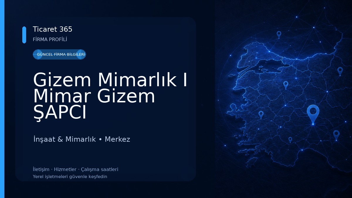 Gizem Mimarlık I Mimar Gizem ŞAPCI İnşaat & Mimarlık
