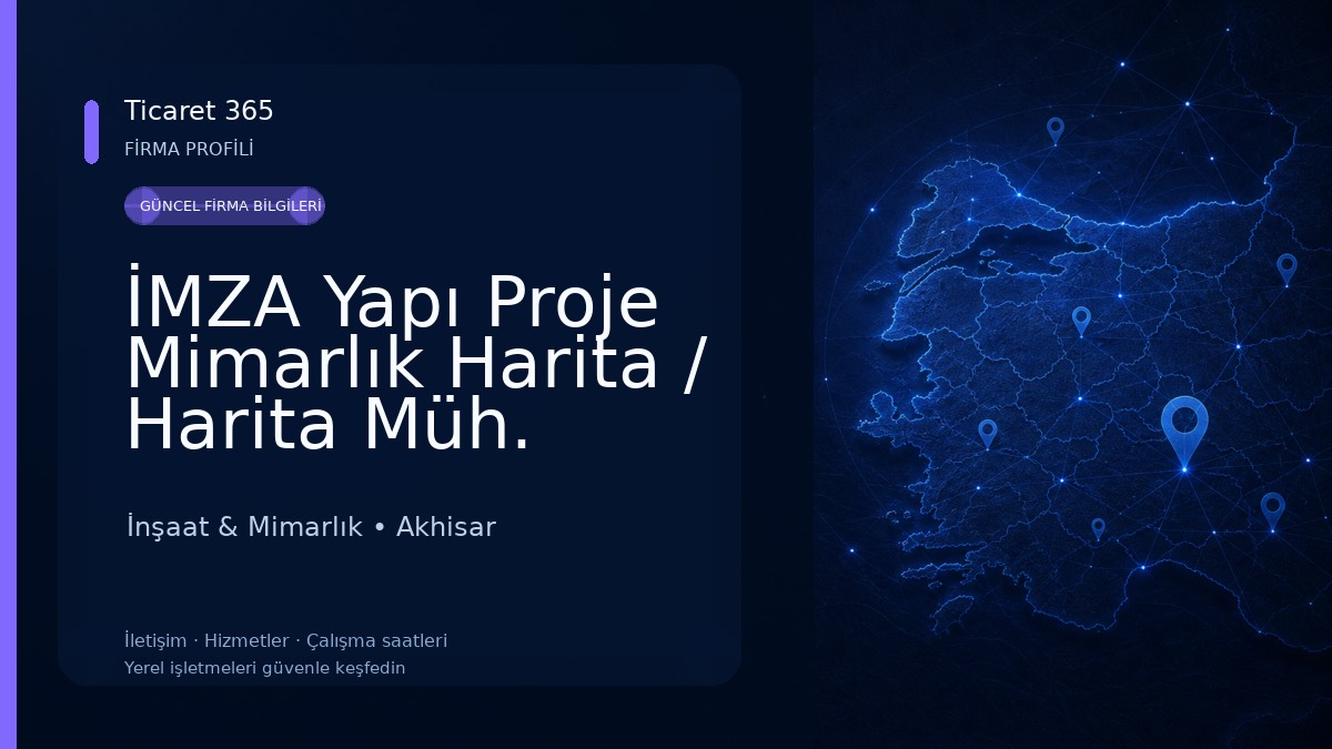 İMZA Yapı Proje Mimarlık Harita / Harita Müh. Erhan Özçiftçi - Y.Mimar Selma Özçiftçi İnşaat & Mimarlık