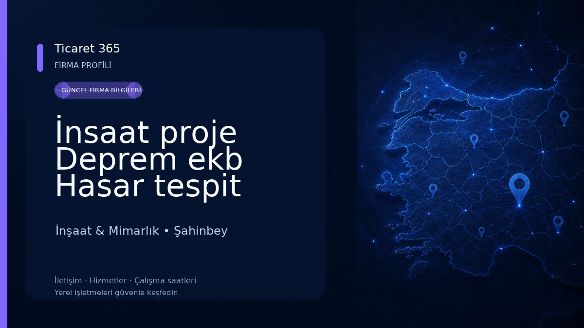 İnsaat proje Deprem ekb Hasar tespit firması statik mimari proje İnşaat & Mimarlık