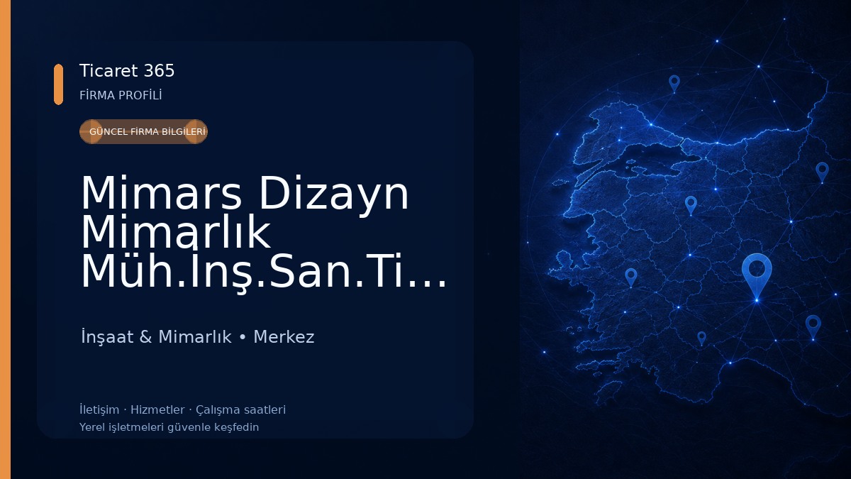 Mimars Dizayn Mimarlık Müh.İnş.San.Tic.Ltd.Şti. Mimar SEDAT YERLİKAYA İnşaat & Mimarlık