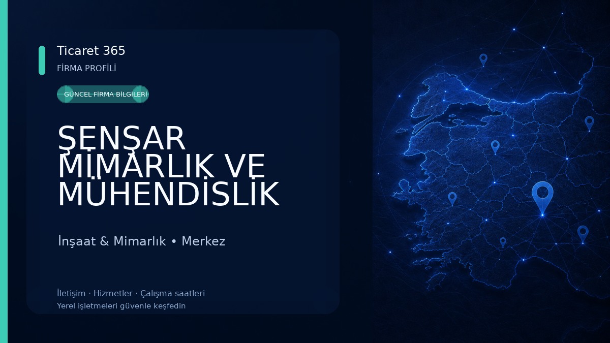 ŞENŞAR MİMARLIK VE MÜHENDİSLİK İnşaat & Mimarlık
