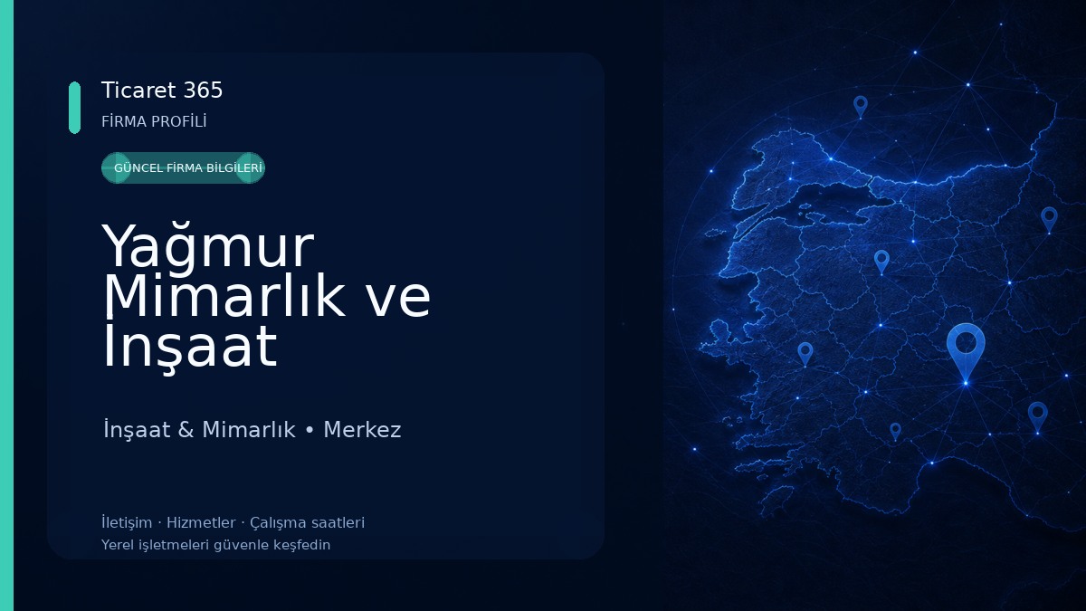 Yağmur Mimarlık ve İnşaat İnşaat & Mimarlık