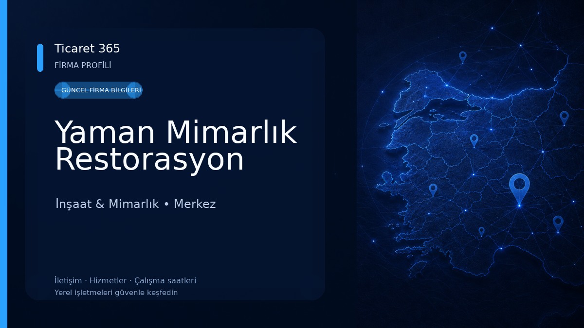 Yaman Mimarlık Restorasyon İnşaat & Mimarlık